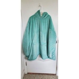 Hoodie Blanket Comfy Adult Mint Green Warm Fleece Pouch Comfortable